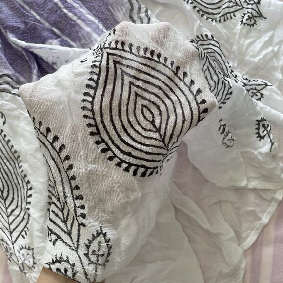 Handmade Painted Boho Sun Dress OS Tribal Tropical Hawaiian Beach Artsy Cover Up - Picture 3 of 12